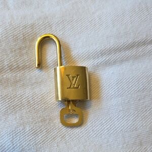 Louis Vuitton Gold Padlock with Key